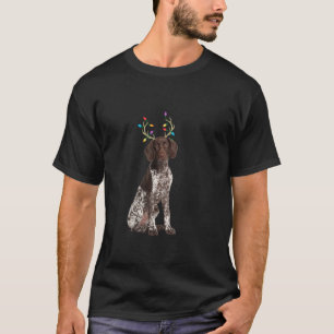 German Shorthaired Pointer Reindeer Christmas Dog T-Shirt