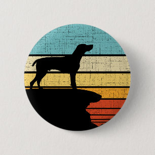  German Shorthaired Pointer Retro Vintage 60s 70s  6 Cm Round Badge