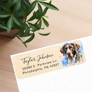 German Shorthaired Pointer Return Address Label