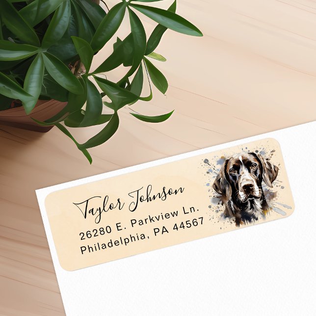 German Shorthaired Pointer Return Address Label (Creator Uploaded)