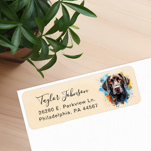 German Shorthaired Pointer Return Address Label