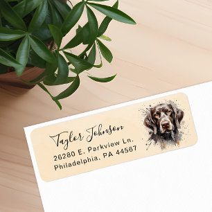 German Shorthaired Pointer Return Address Label