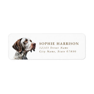 German Shorthaired Pointer Return Address Labels