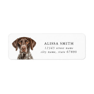 German Shorthaired Pointer Return Address Labels