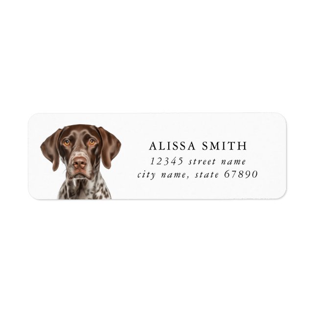 German Shorthaired Pointer Return Address Labels (Front)