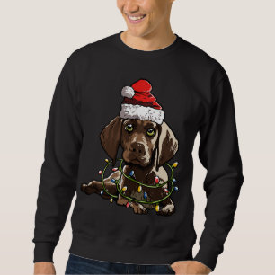 German Shorthaired Pointer Santa Christmas Tree Li Sweatshirt