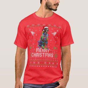 German Shorthaired Pointer Santa Hat Dog Christmas T-Shirt