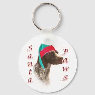 German Shorthaired Pointer Santa Paws Key Ring