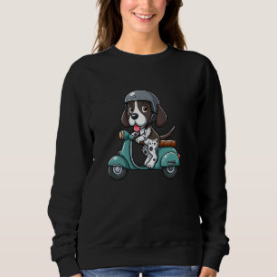 German Shorthaired Pointer Scooter Dog Funny Motor Sweatshirt