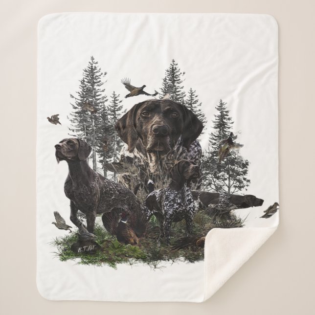 German Shorthaired Pointer     Sherpa Blanket (Front)