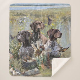 German Shorthaired Pointer Sherpa Blanket
