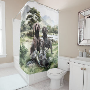 German Shorthaired Pointer  Shower Curtain
