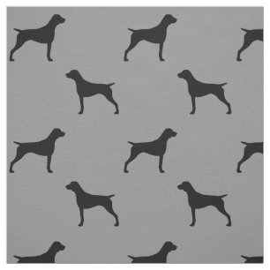 German Shorthaired Pointer Silhouettes Pattern Fabric