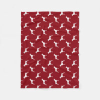 German Shorthaired Pointer Silhouettes Pattern Red