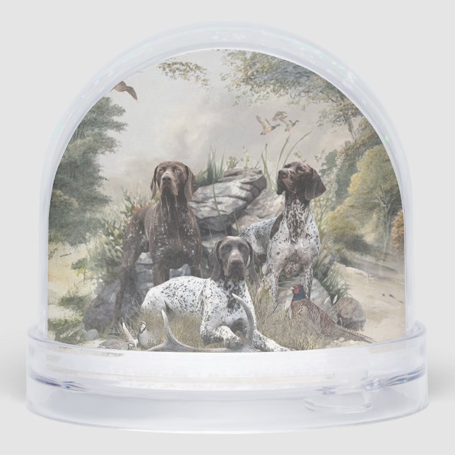 German Shorthaired Pointer Snowglobe (Back)