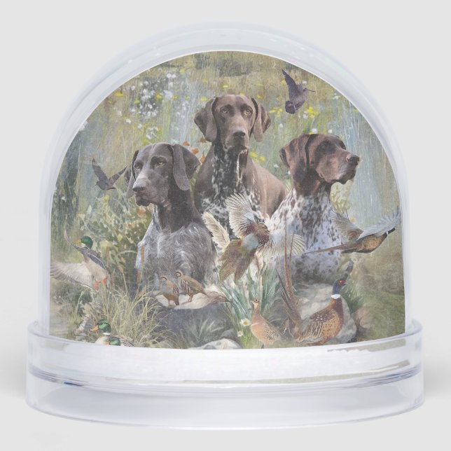 German Shorthaired Pointer Snowglobe (Front)