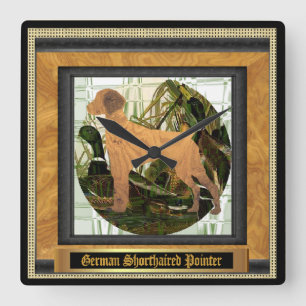 German Shorthaired Pointer Sport Square Wall Clock