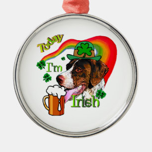 German Shorthaired Pointer St Pattys Metal Tree Decoration