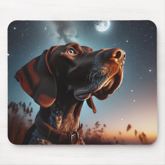 German Shorthaired Pointer Star Gazing Moon Mouse Mat (Front)