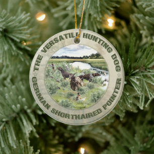 German Shorthaired pointer  sticker Ceramic Tree Decoration