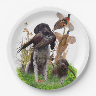 German Shorthaired Pointer    Sticker Paper Plate