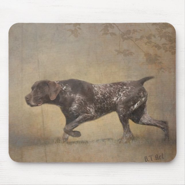 German Shorthaired Pointer Tapestry Poster Acrylic Mouse Mat (Front)