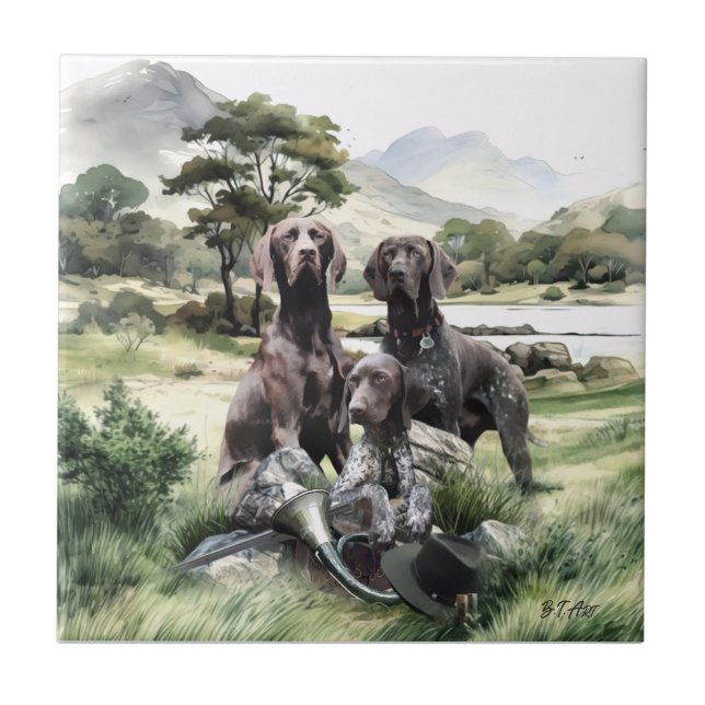 German Shorthaired Pointer  Tile (Front)