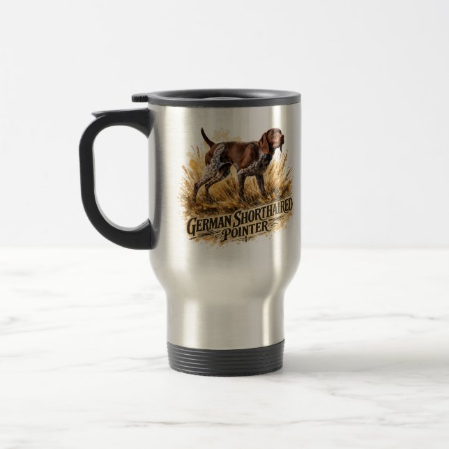 German Shorthaired Pointer Travel Mug (Left)