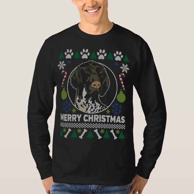 German Shorthaired Pointer Ugly Christmas Sweater (Front)