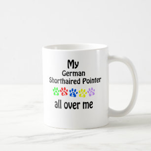 German Shorthaired Pointer Walks Design Coffee Mug
