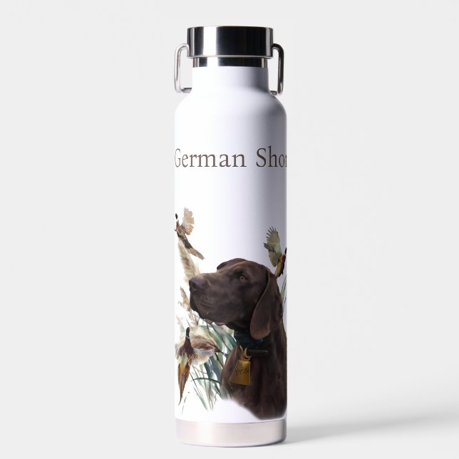 German Shorthaired Pointer  Water Bottle (Front)