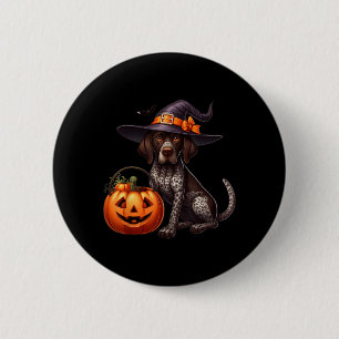German Shorthaired Pointer Witches Halloween 6 Cm Round Badge