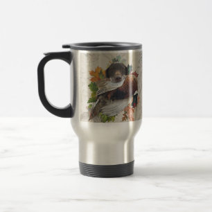 German Shorthaired Pointer with pheasant Snow Glob Travel Mug