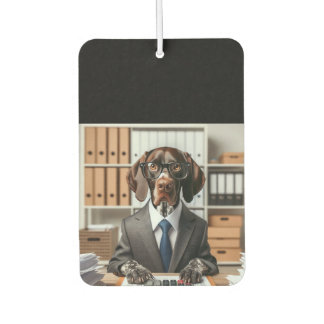German Shorthaired Pointer working Accountant Car Air Freshener