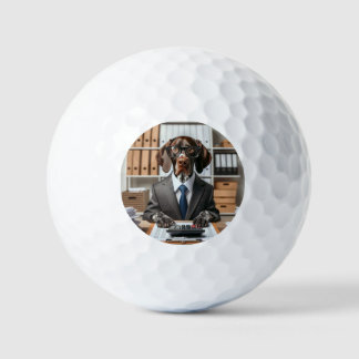 German Shorthaired Pointer working Accountant Golf Balls