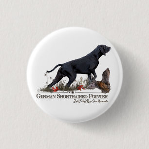 German Shorthaired Pointer, ZACHAR Tapestry Poster 3 Cm Round Badge