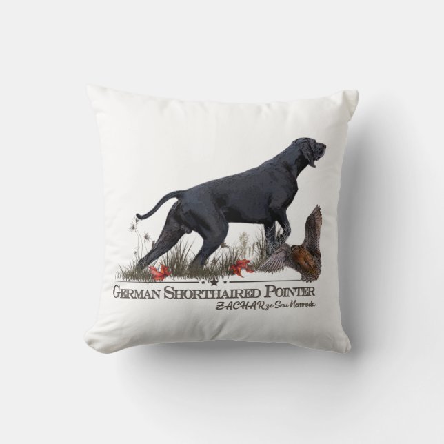German Shorthaired Pointer, ZACHAR Tapestry Poster Cushion (Front)
