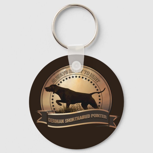 German Shorthaired Pointer, ZACHAR Tapestry Poster Key Ring (Front)