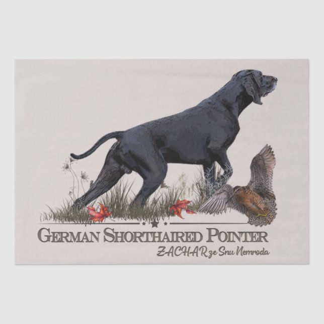 German Shorthaired Pointer, ZACHAR Tapestry Poster Tissue Paper (Front)