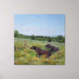 German Shorthaired Pointers    Canvas Print