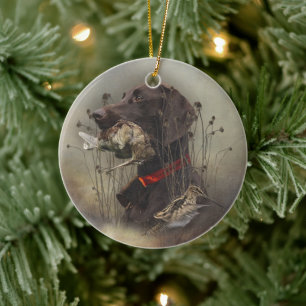 German Shorthaired Pointers Ceramic Tree Decoration