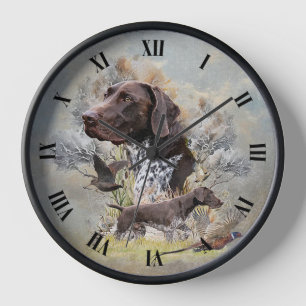 German Shorthaired Pointers Clock