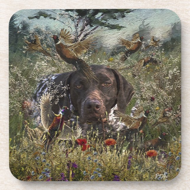 German Shorthaired Pointers Coaster (Front)
