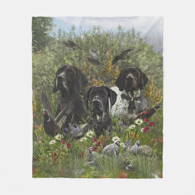 German Shorthaired Pointers   Fleece Blanket (Front)