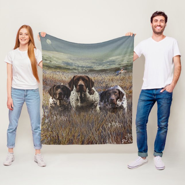 German Shorthaired Pointers     Fleece Blanket (In Situ)