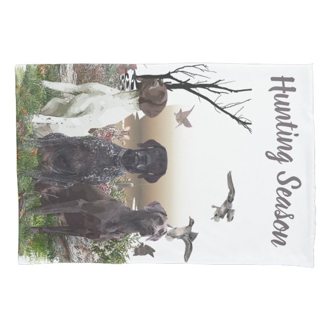 German Shorthaired Pointers (GSP), a hunting pheas Pillowcase (Front)
