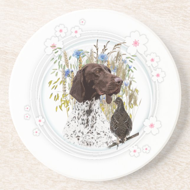German Shorthaired Pointers (GSP) Coaster (Front)