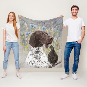 German Shorthaired Pointers (GSP)   Fleece Blanket