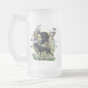 German Shorthaired Pointers (GSP)  Frosted Glass Beer Mug