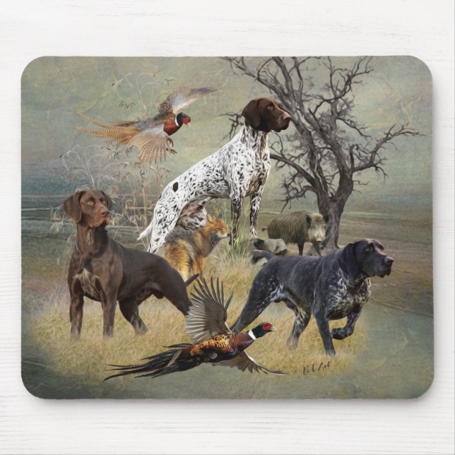 German Shorthaired Pointers (GSP)     Mouse Mat (Front)